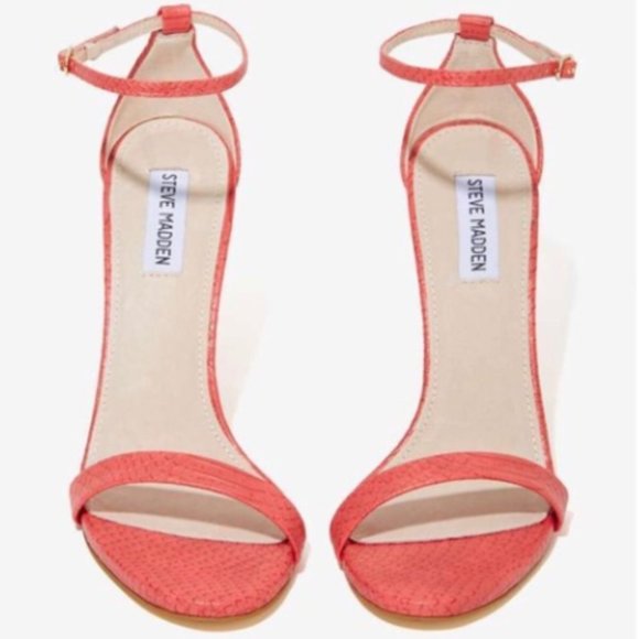 Steve Madden Shoes - Steve Madden Stecy Coral Snake Ankle Strap Heels